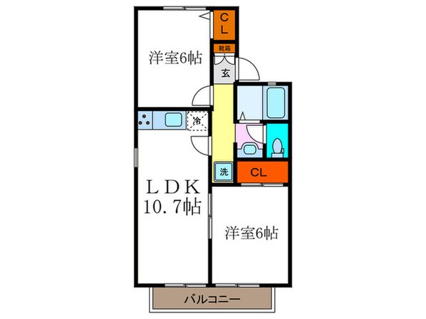 コーポラス村田の物件間取画像